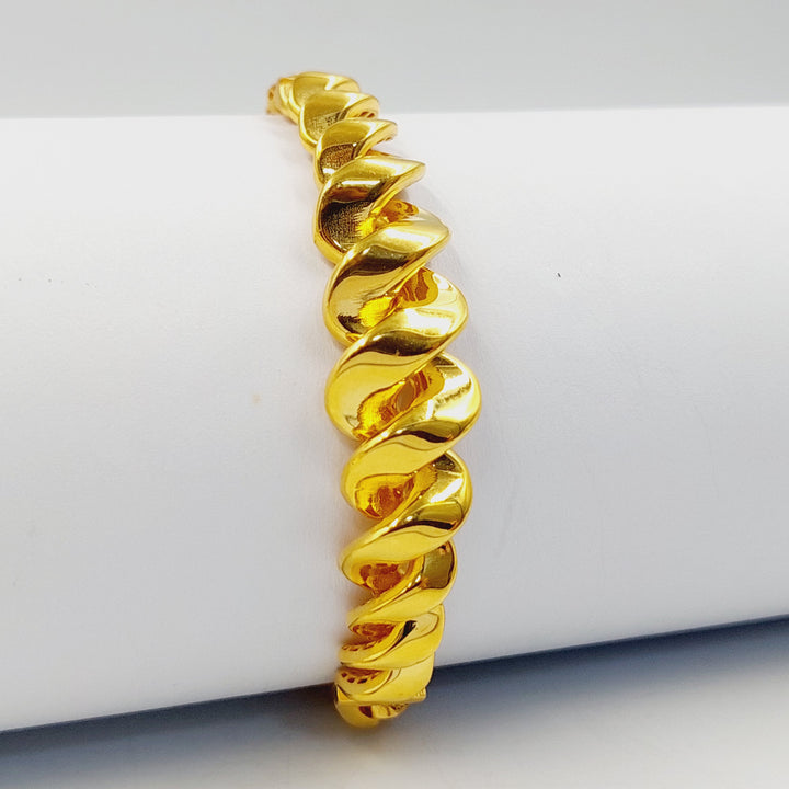 Deluxe Cuban Links Bracelet Made of 21K Gold by Saeed Jewelry 