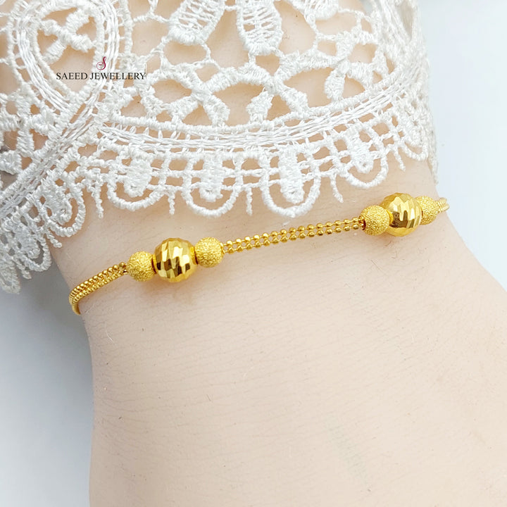 Deluxe Balls Bracelet Made of 21K Gold by Saeed Jewelry 