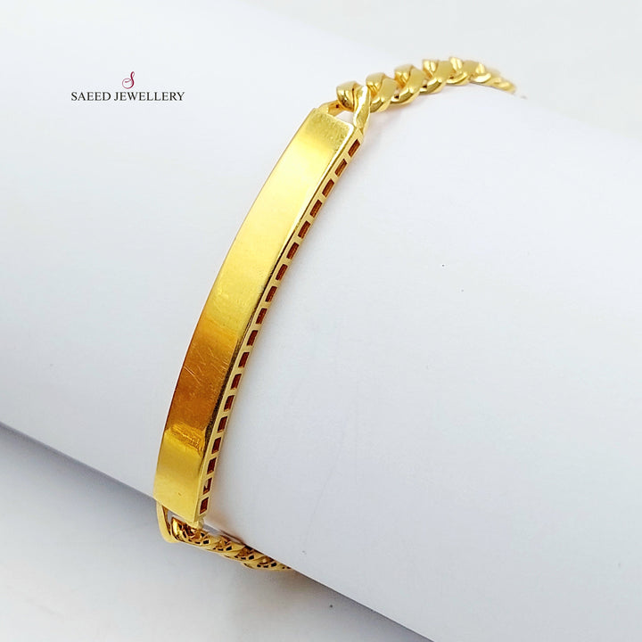 Deluxe Bar Bracelet Made of 21K Gold by Saeed Jewelry 