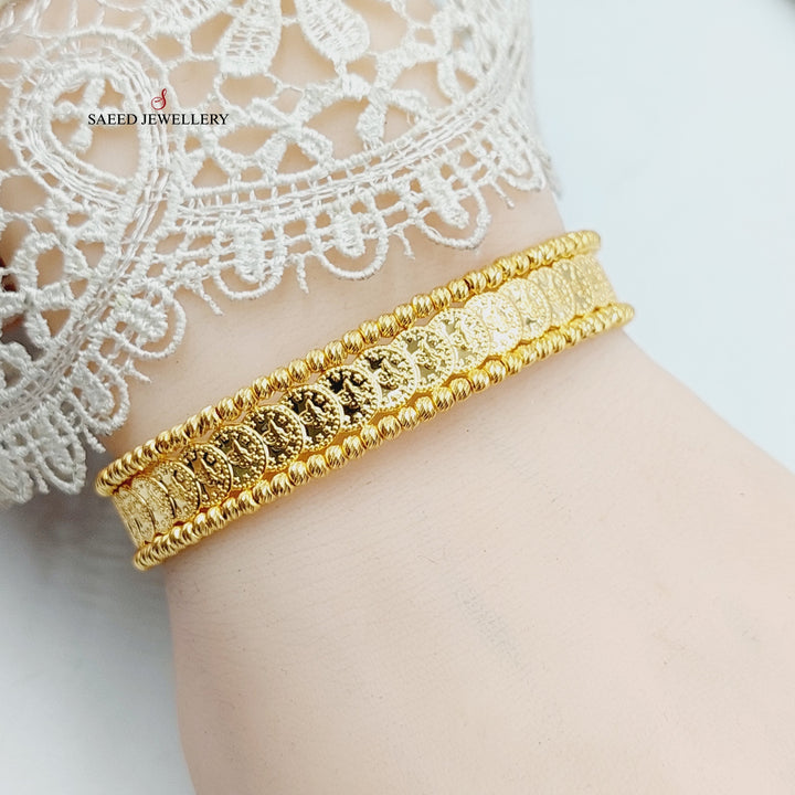 21K Gold Eighths Bracelet by Saeed Jewelry - Image 5