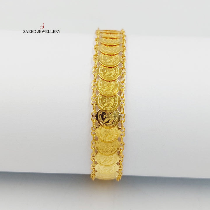 21K Gold Eighths Bracelet by Saeed Jewelry - Image 1