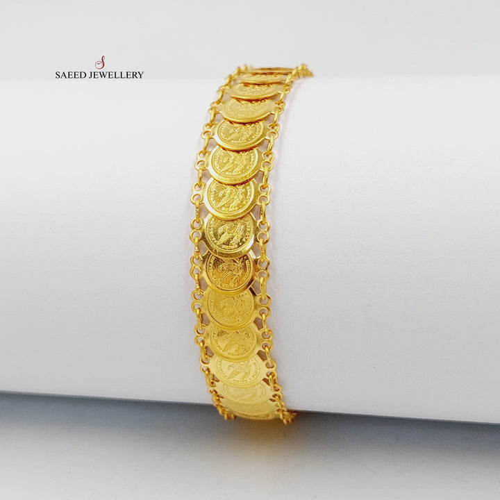 21K Gold Eighths Bracelet by Saeed Jewelry - Image 4