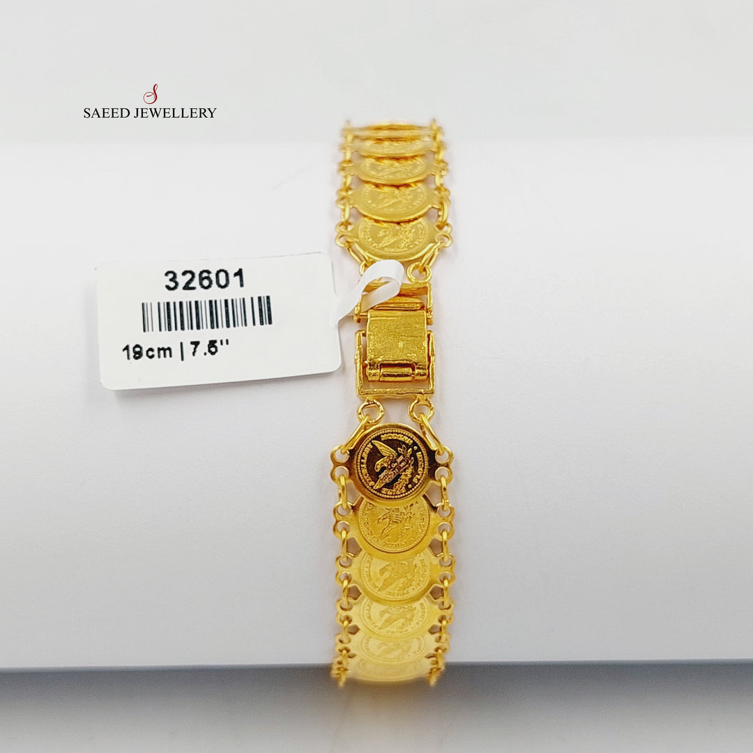 21K Gold Eighths Bracelet by Saeed Jewelry - Image 5