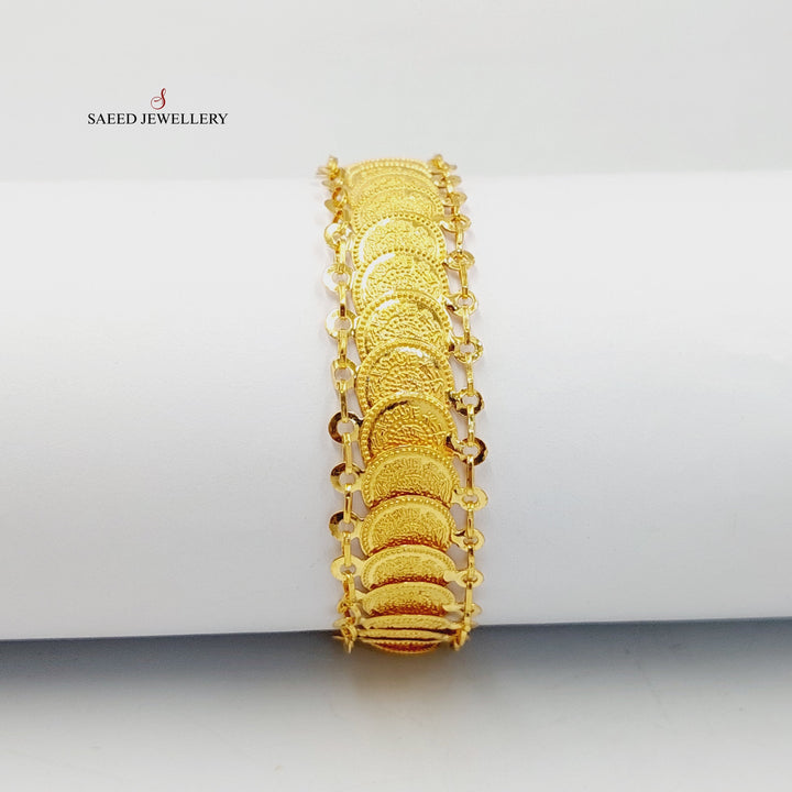 21K Gold Eighths Bracelet by Saeed Jewelry - Image 3