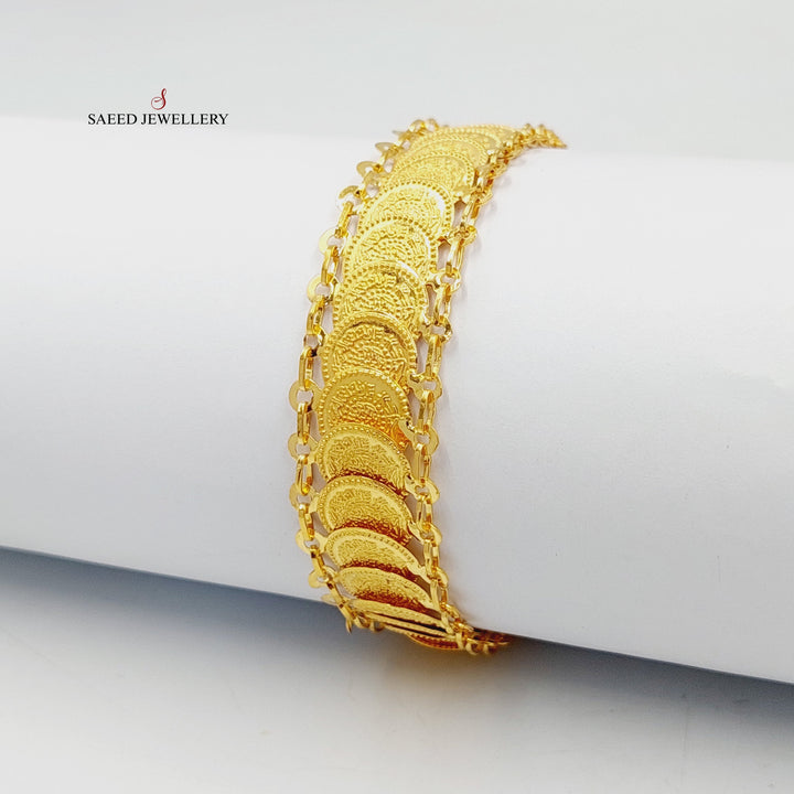 21K Gold Eighths Bracelet by Saeed Jewelry - Image 1