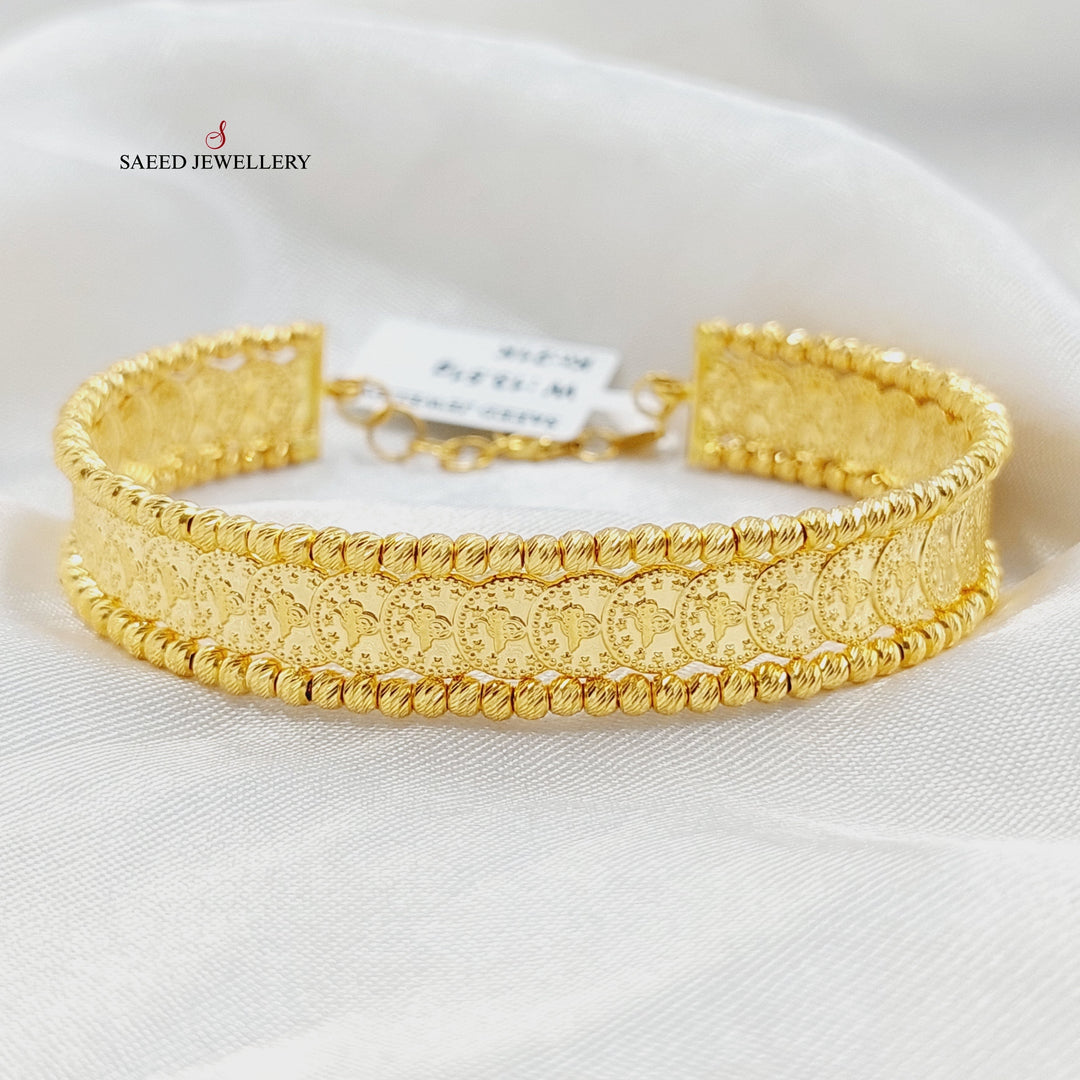 21K Gold Eighths Bracelet by Saeed Jewelry - Image 1