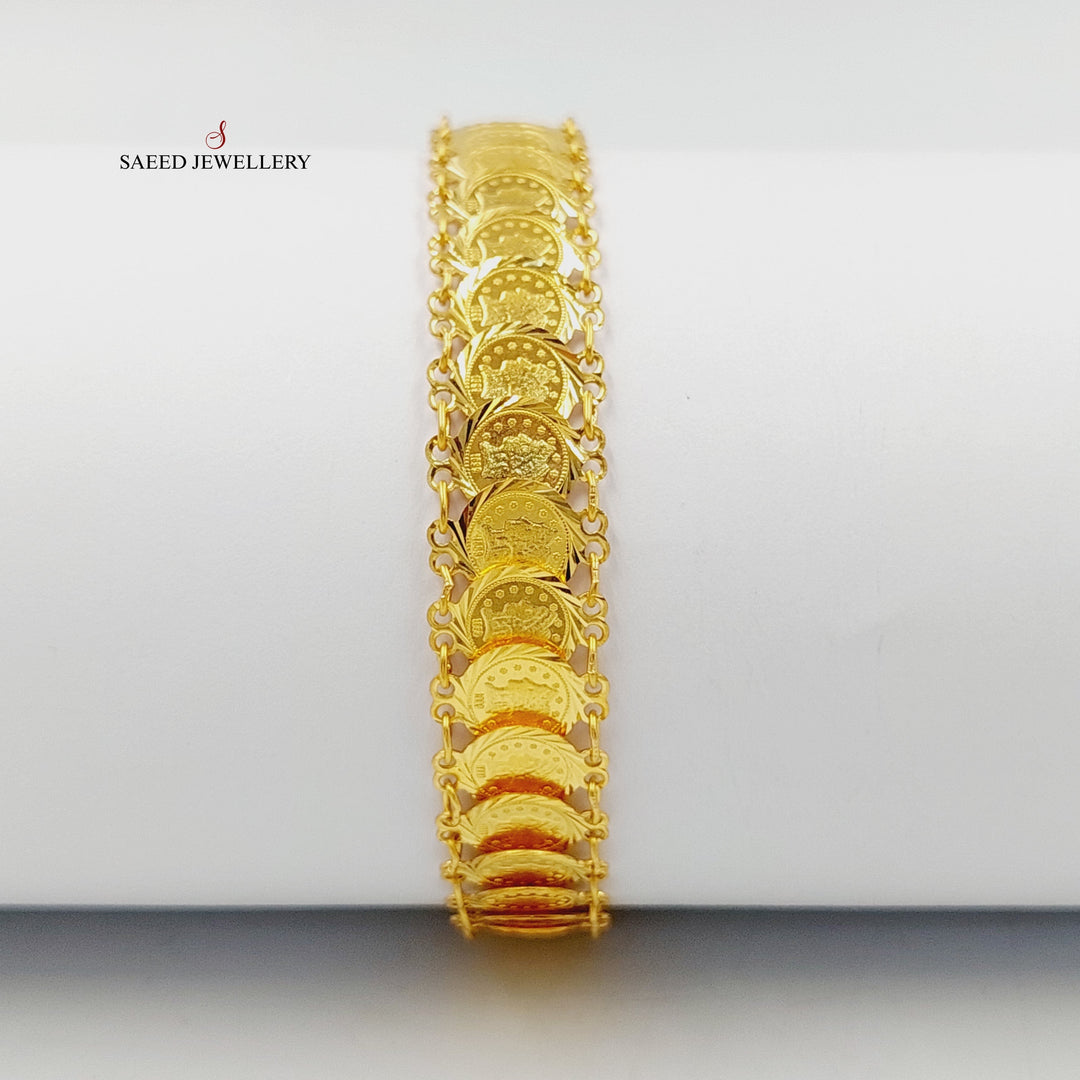 21K Gold Eighths Bracelet by Saeed Jewelry - Image 1