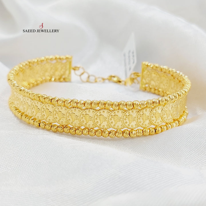 21K Gold Eighths Bracelet by Saeed Jewelry - Image 3