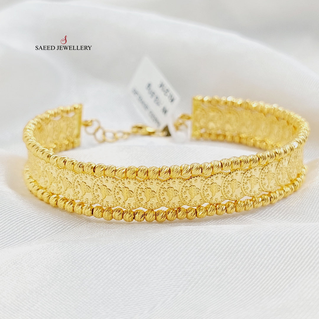 21K Gold Eighths Bracelet by Saeed Jewelry - Image 2