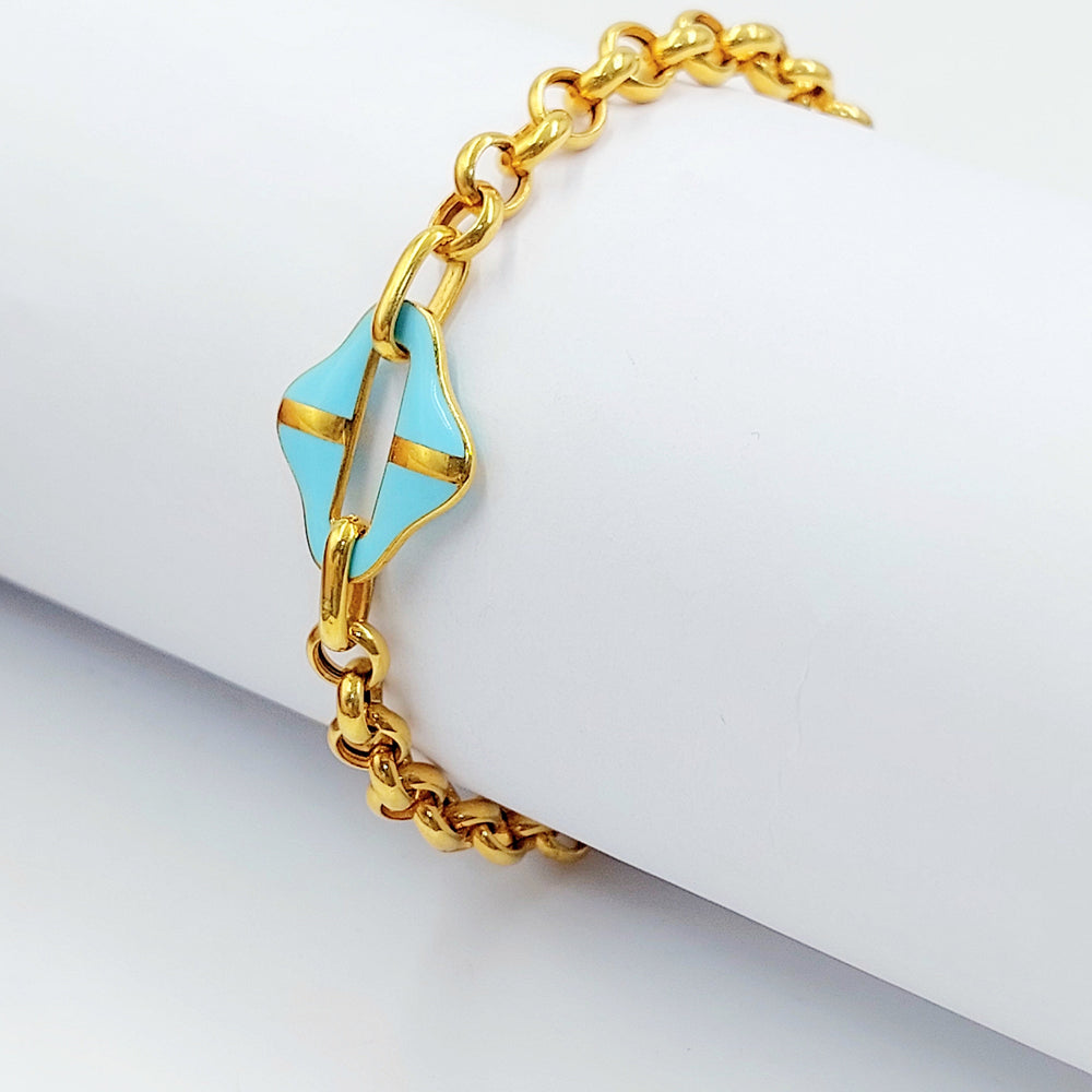 21K اسوارة اكسترا مينا-مجوهرات الشيخ سعيد-Saeed Jewelry 