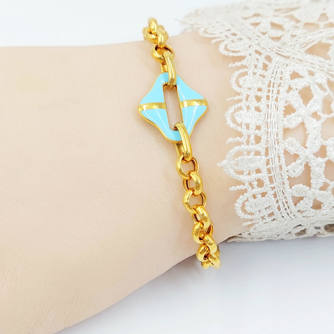 21K اسوارة اكسترا مينا-مجوهرات الشيخ سعيد-Saeed Jewelry 