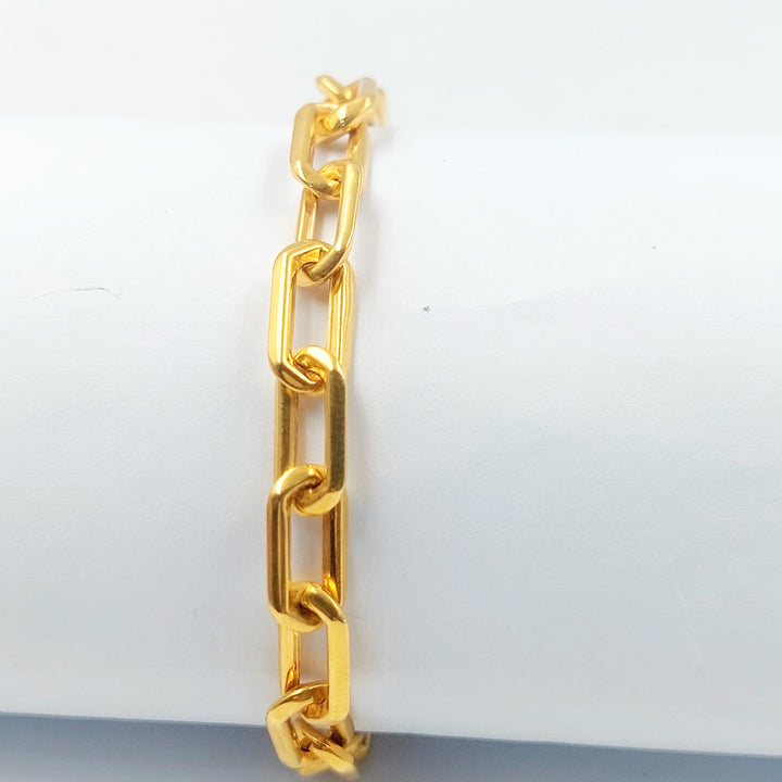 Enameled Paperclip Bracelet Made of 21K Gold by Saeed Jewelry 