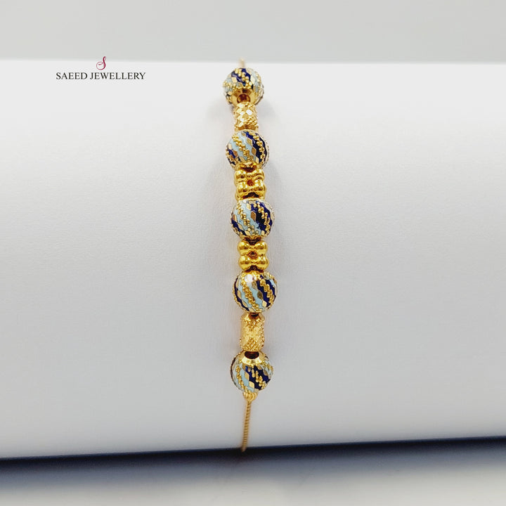 Enameled Balls Bracelet Made of 21K Gold by Saeed Jewelry 