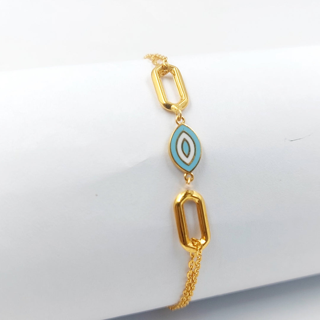Enameled Deluxe Bracelet Made of 21K Gold by Saeed Jewelry 