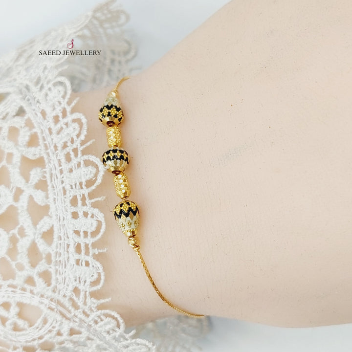 Enameled Balls Bracelet Made of 21K Gold by Saeed Jewelry 