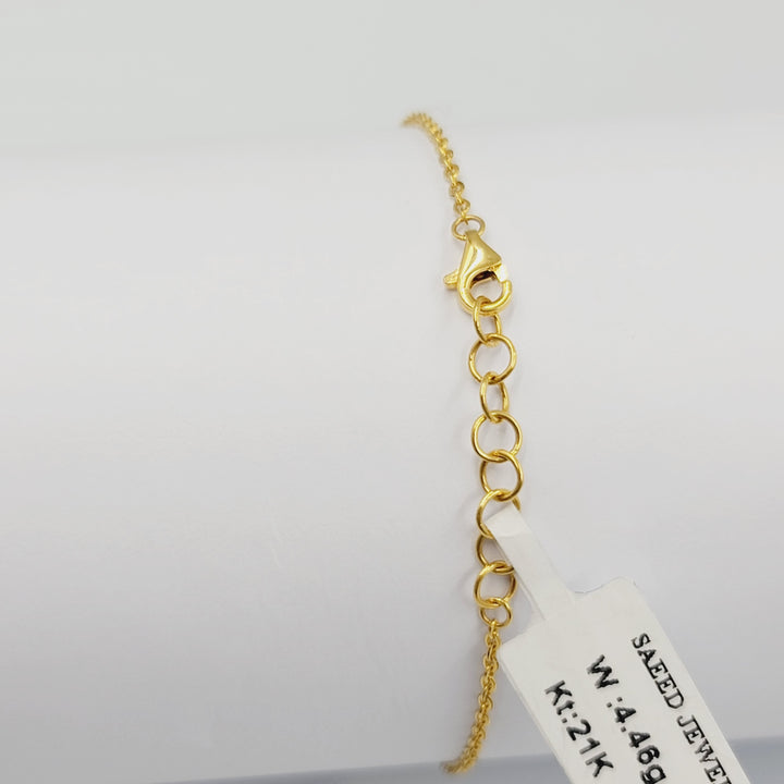 21K اسوارة تركي مينا مرصع-مجوهرات الشيخ سعيد-Saeed Jewelry 