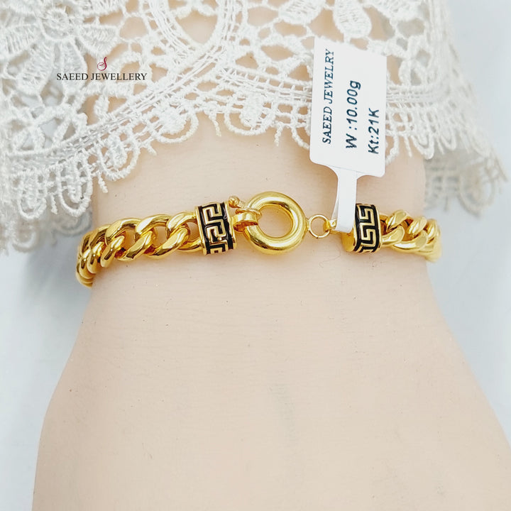 21K اسوارة جنزير مينا-مجوهرات الشيخ سعيد-Saeed Jewelry 