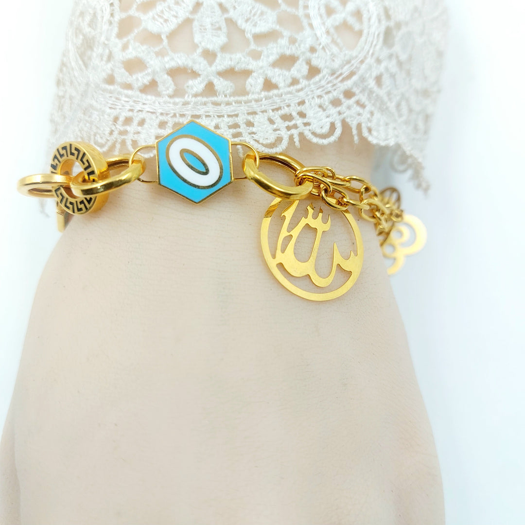 Enameled Joy Bracelet Made of 21K Gold by Saeed Jewelry 