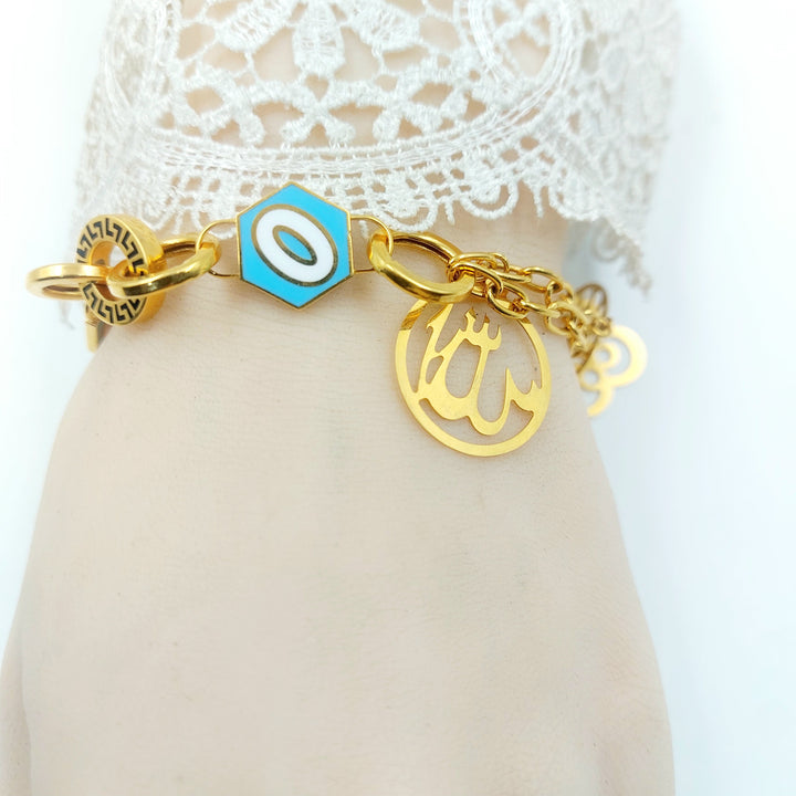Enameled Joy Bracelet Made of 21K Gold by Saeed Jewelry 