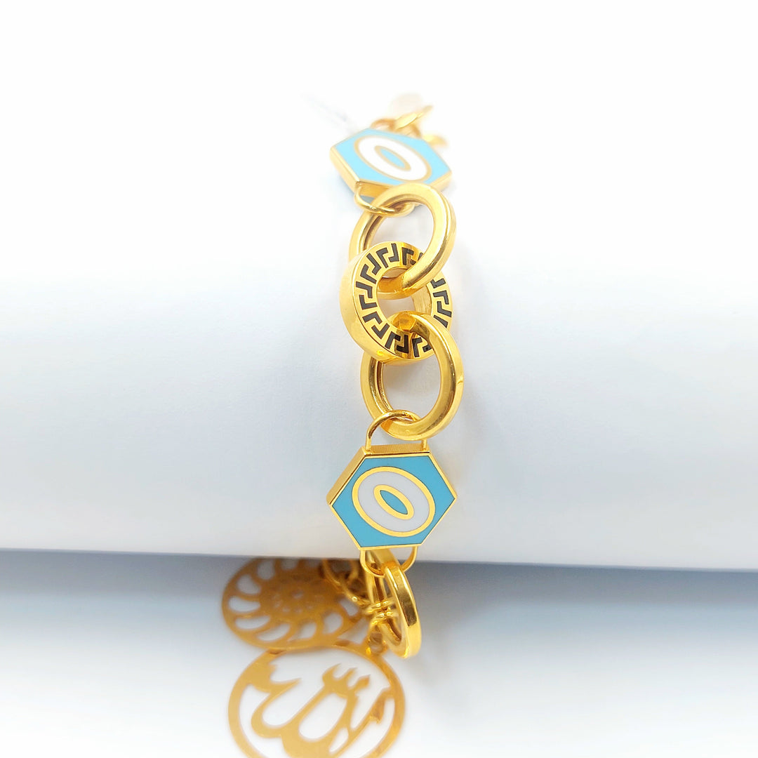 Enameled Joy Bracelet Made of 21K Gold by Saeed Jewelry 