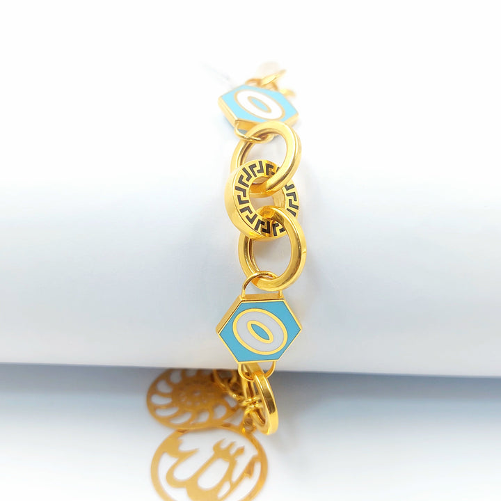 Enameled Joy Bracelet Made of 21K Gold by Saeed Jewelry 