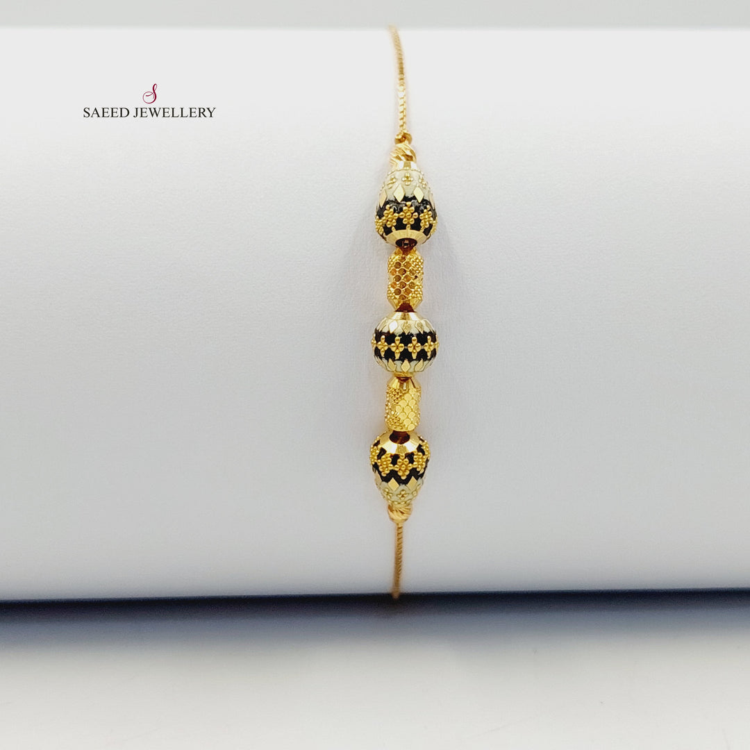 Enameled Balls Bracelet Made of 21K Gold by Saeed Jewelry 