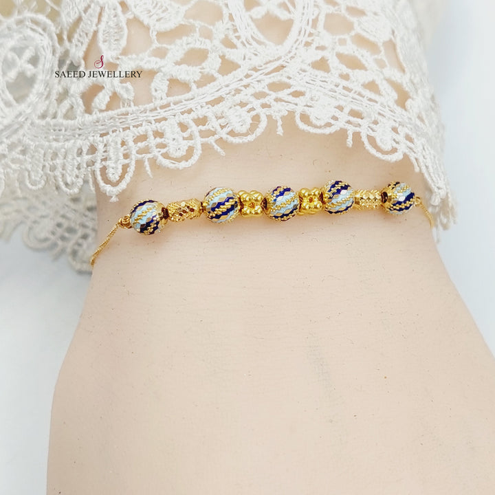 Enameled Balls Bracelet Made of 21K Gold by Saeed Jewelry 