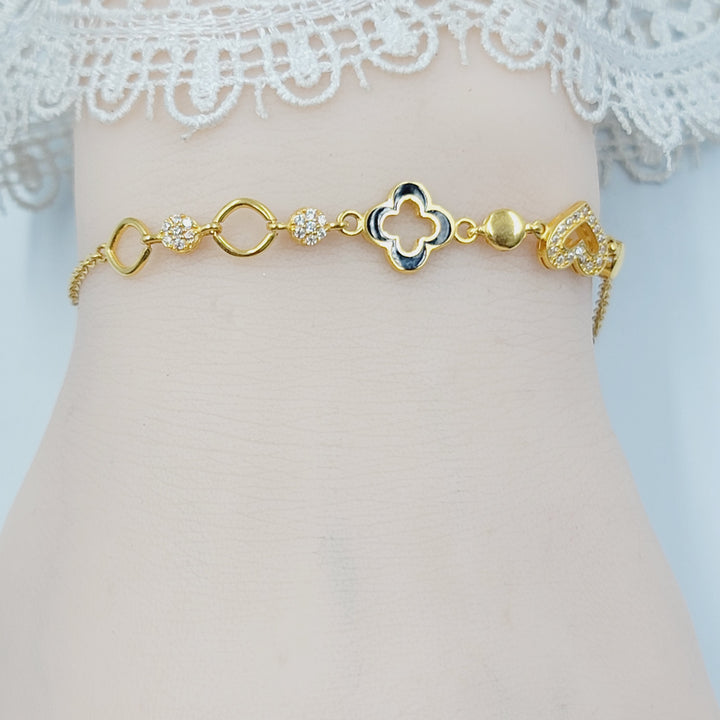 21K اسوارة تركي مينا مرصع-مجوهرات الشيخ سعيد-Saeed Jewelry 