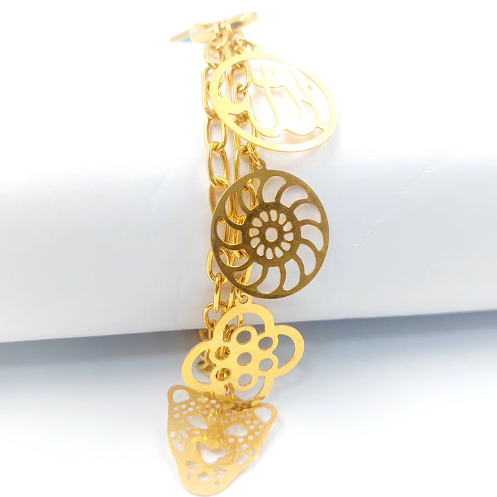 Enameled Joy Bracelet Made of 21K Gold by Saeed Jewelry 