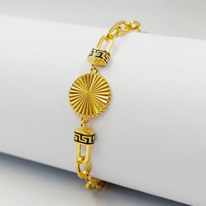 21K اسوارة بيبر كليب مينا-مجوهرات الشيخ سعيد-Saeed Jewelry 