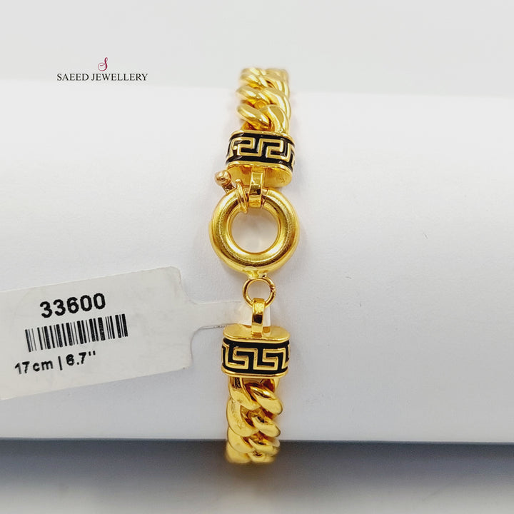 21K اسوارة جنزير مينا-مجوهرات الشيخ سعيد-Saeed Jewelry 