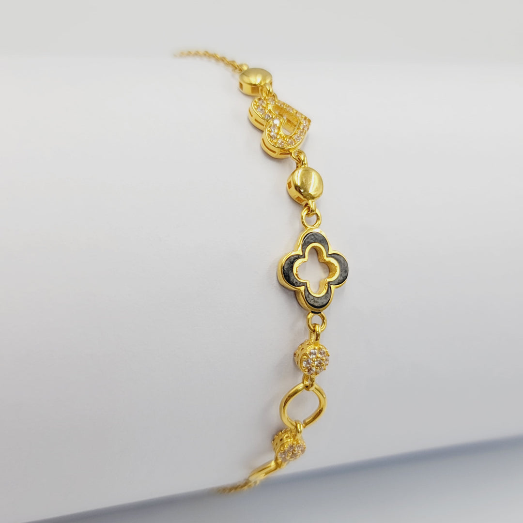 21K اسوارة تركي مينا مرصع-مجوهرات الشيخ سعيد-Saeed Jewelry 