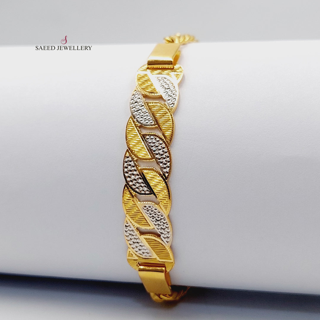 21K Gold Enameled Bar Bracelet by Saeed Jewelry - Image 3