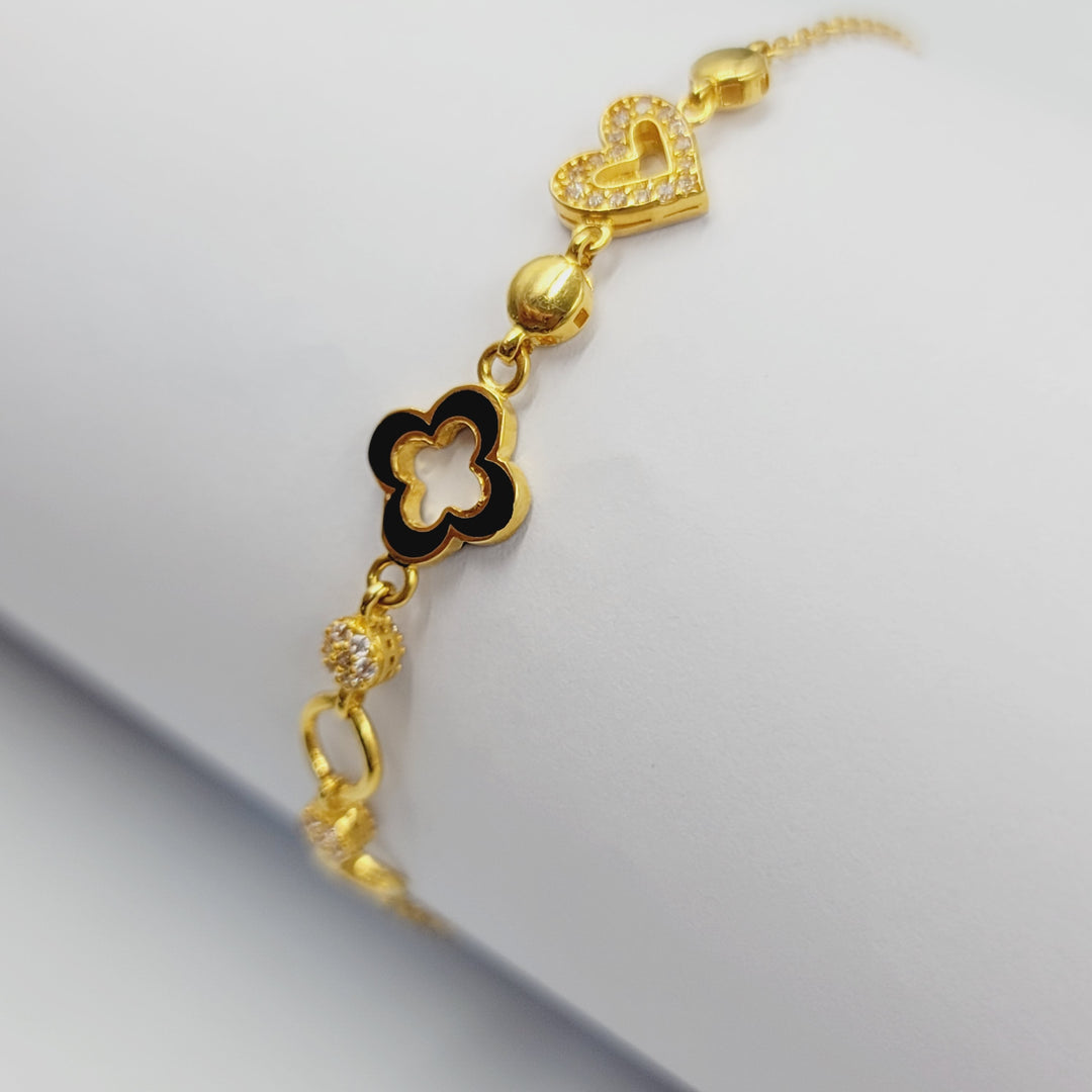 21K اسوارة تركي مينا مرصع-مجوهرات الشيخ سعيد-Saeed Jewelry 