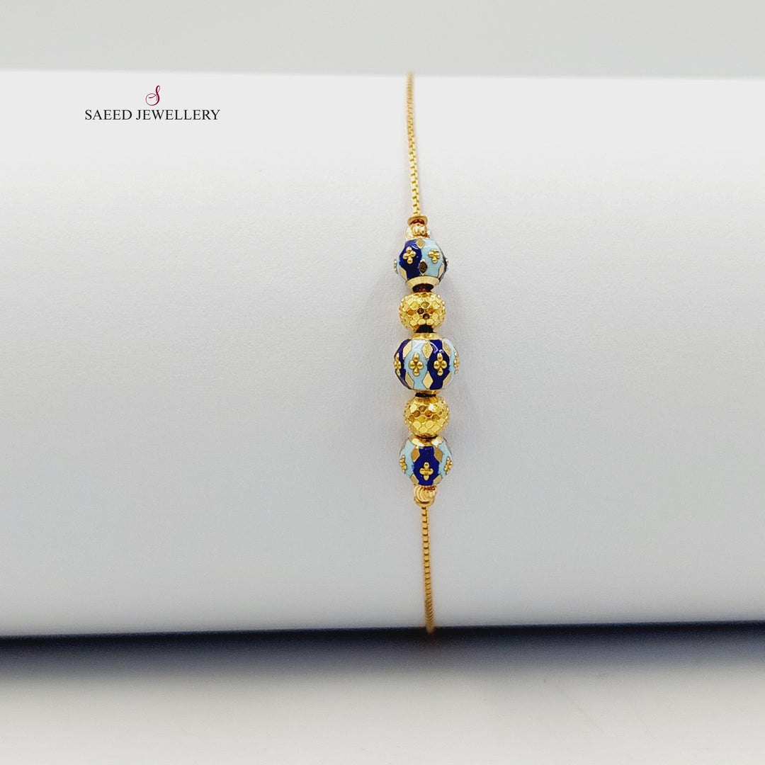 Enameled Balls Bracelet Made of 21K Gold by Saeed Jewelry 