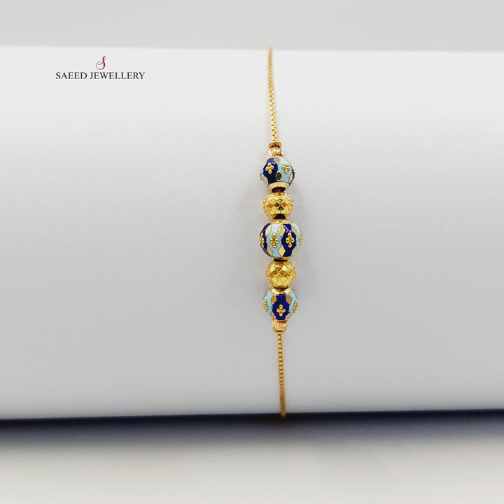 Enameled Balls Bracelet Made of 21K Gold by Saeed Jewelry 