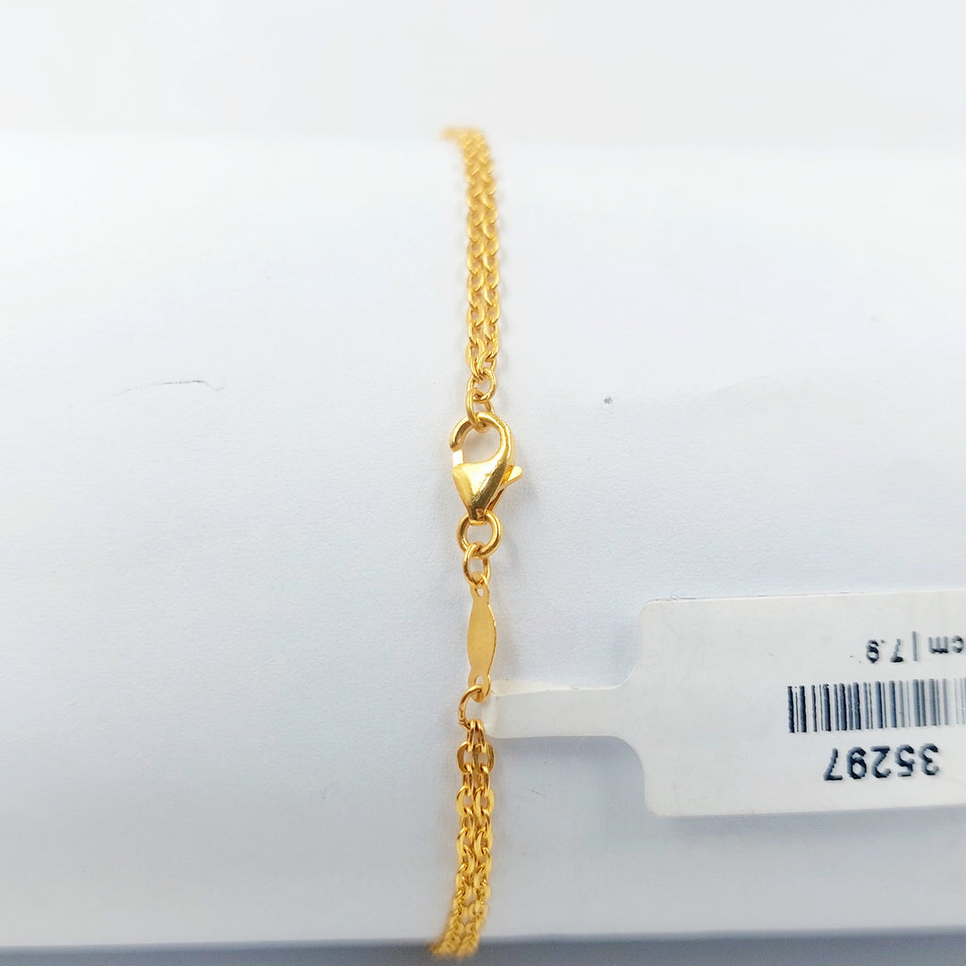 Enameled Deluxe Bracelet Made of 21K Gold by Saeed Jewelry 