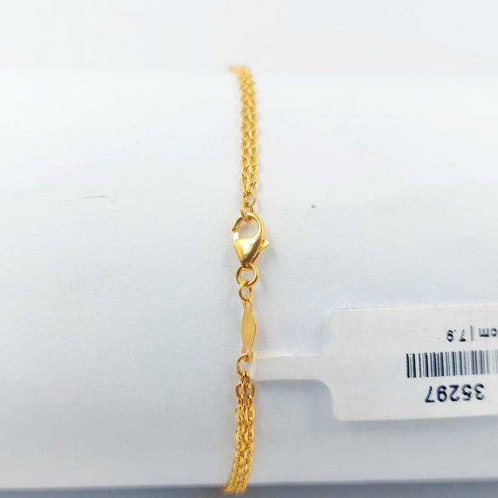 Enameled Deluxe Bracelet Made of 21K Gold by Saeed Jewelry 