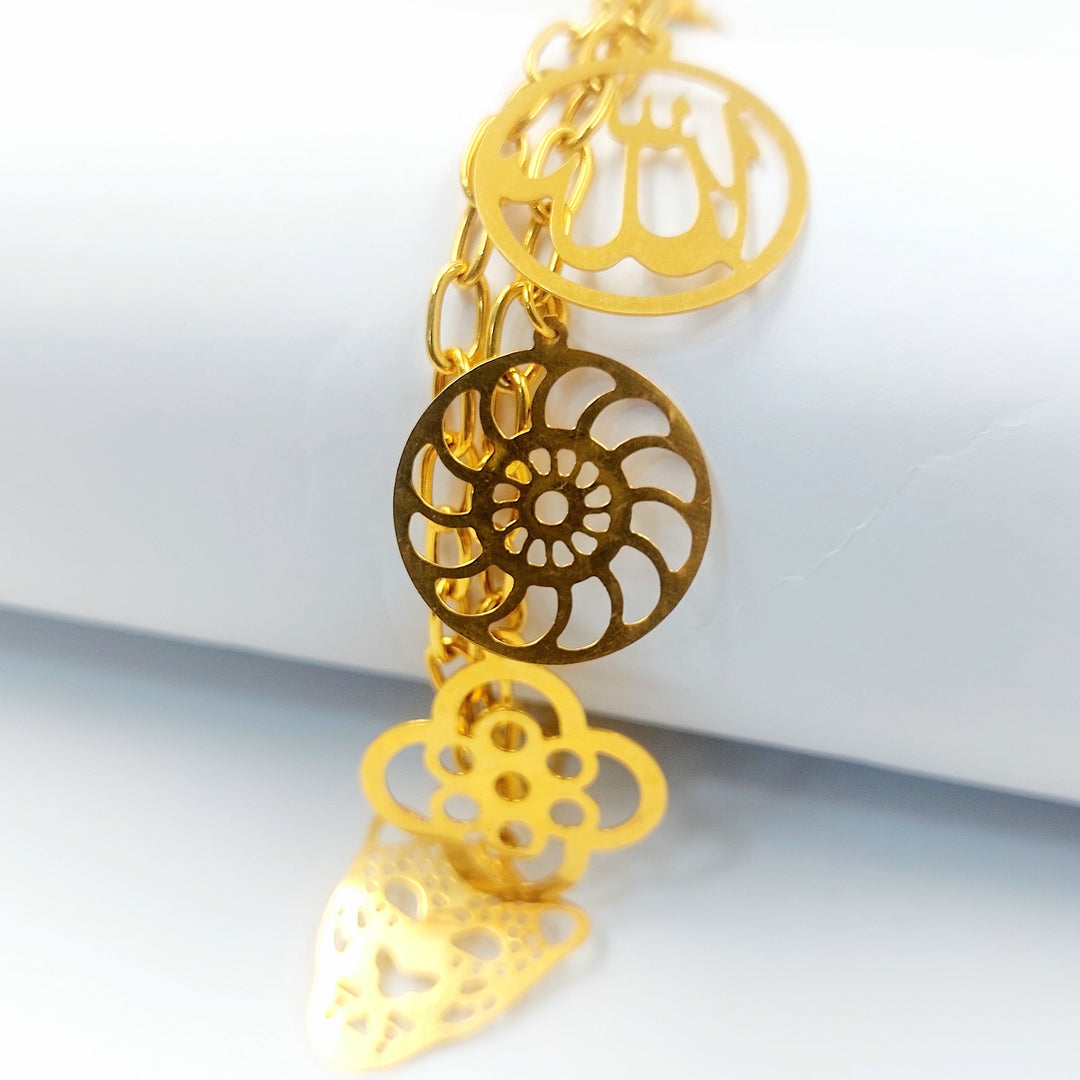 Enameled Joy Bracelet Made of 21K Gold by Saeed Jewelry 