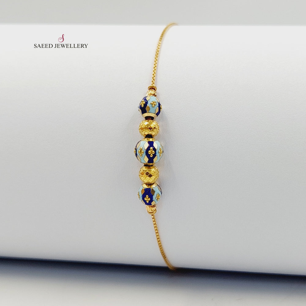 Enameled Balls Bracelet Made of 21K Gold by Saeed Jewelry 