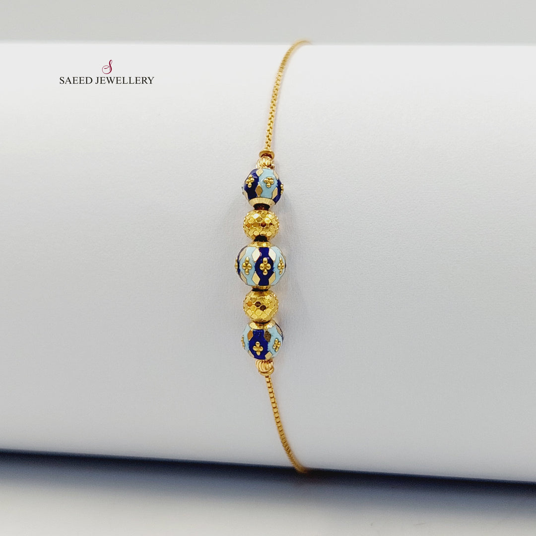 Enameled Balls Bracelet Made of 21K Gold by Saeed Jewelry 