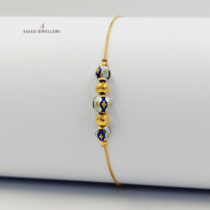 Enameled Balls Bracelet Made of 21K Gold by Saeed Jewelry 