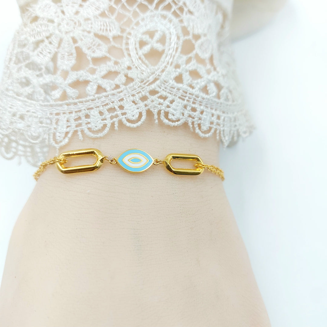 Enameled Deluxe Bracelet Made of 21K Gold by Saeed Jewelry 