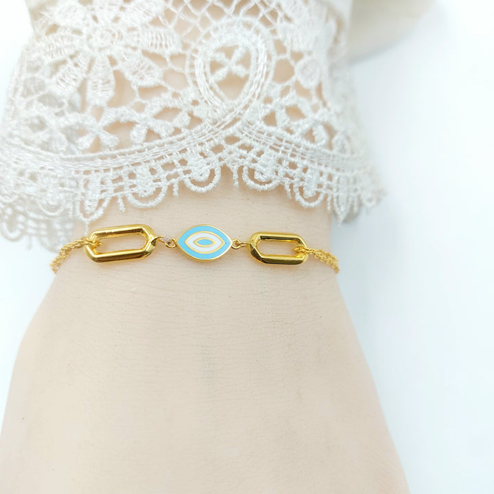 Enameled Deluxe Bracelet Made of 21K Gold by Saeed Jewelry 