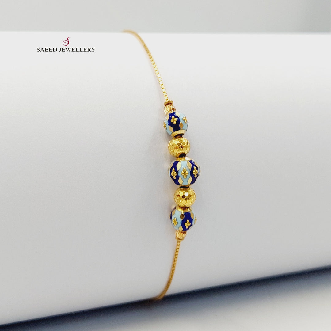 Enameled Balls Bracelet Made of 21K Gold by Saeed Jewelry 