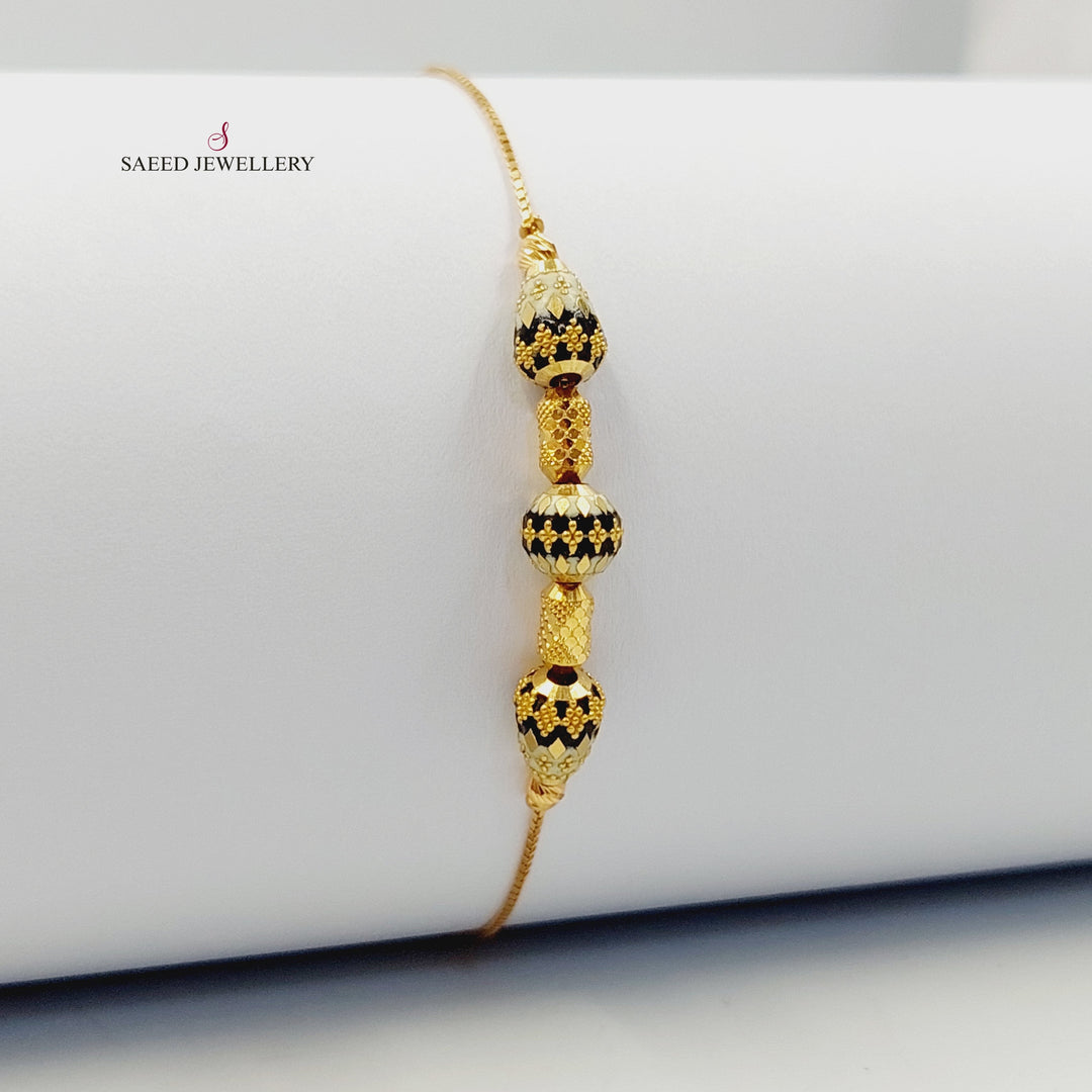 Enameled Balls Bracelet Made of 21K Gold by Saeed Jewelry 