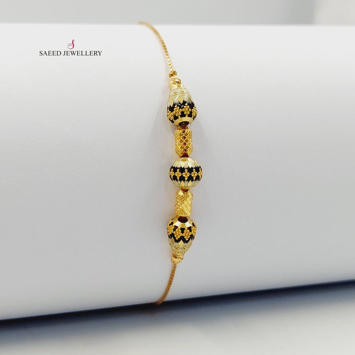 Enameled Balls Bracelet Made of 21K Gold by Saeed Jewelry 