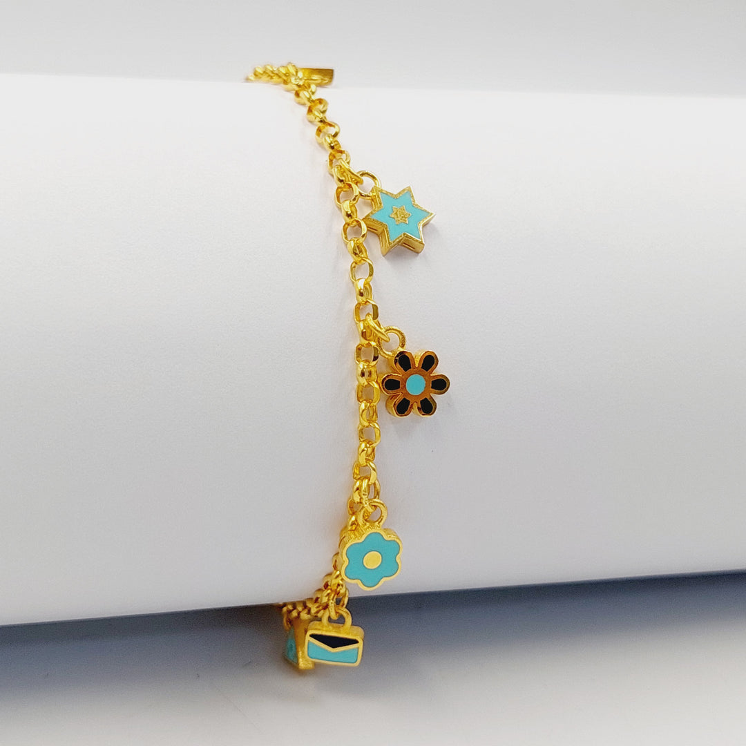 21K Gold Enameled Dandash Bracelet by Saeed Jewelry - Image 3