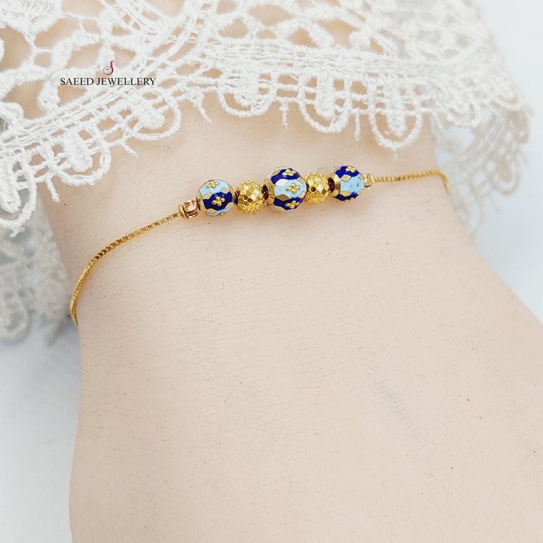 Enameled Balls Bracelet Made of 21K Gold by Saeed Jewelry 