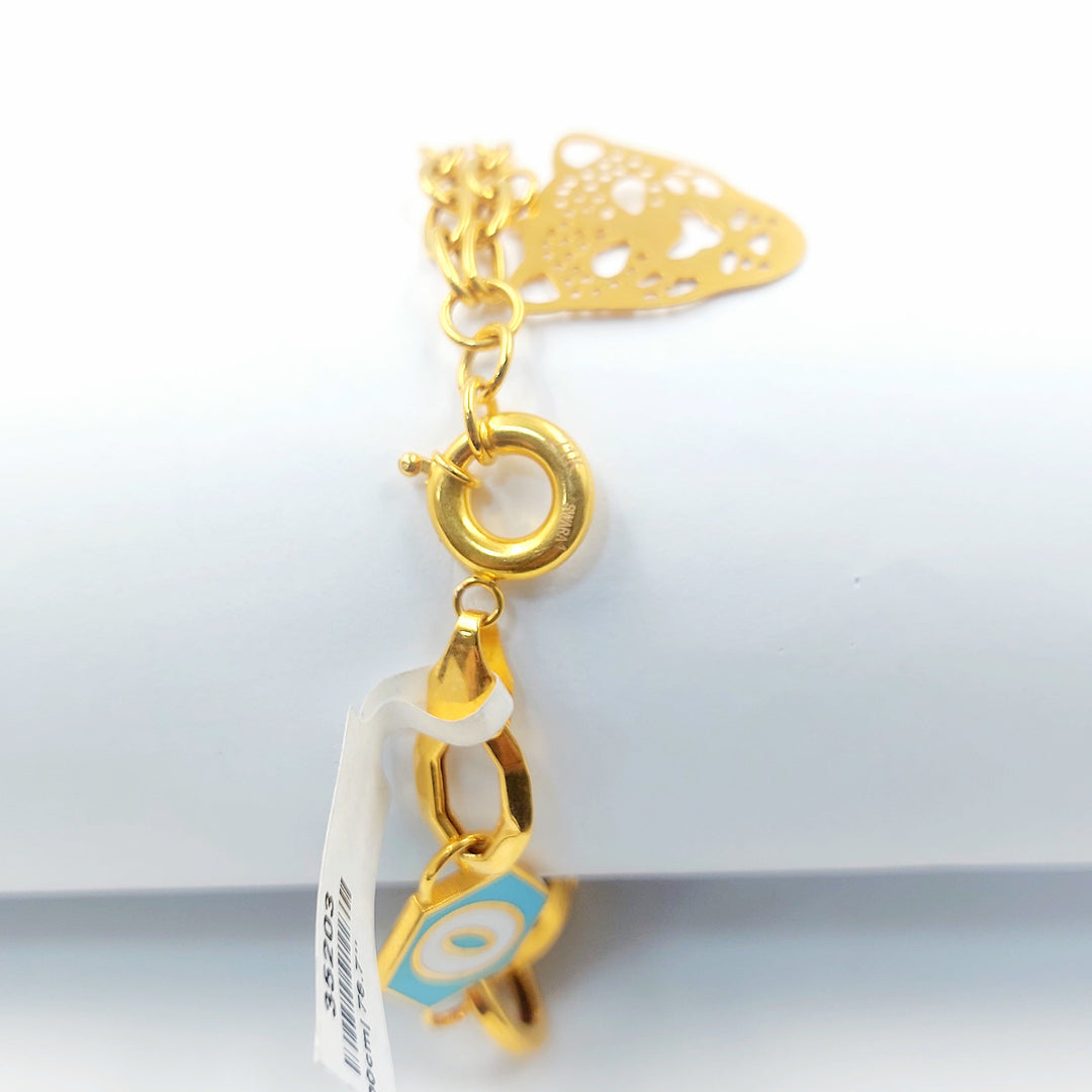 Enameled Joy Bracelet Made of 21K Gold by Saeed Jewelry 
